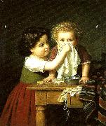 Amalia Lindegren mors lilla hjalpreda oil painting picture wholesale